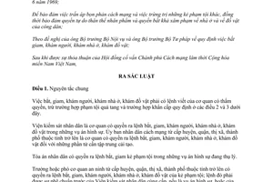 Sắc luật 02/SL năm 1976 quy định bắt giam người khám nhà ở khám đồ vật