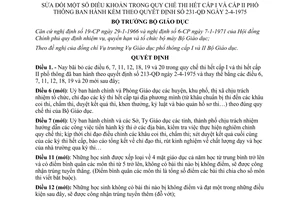 Quyết định 599-QĐ quy chế thi hết cấp I và cấp II phổ thông sửa đổi quyết định 231-QĐ