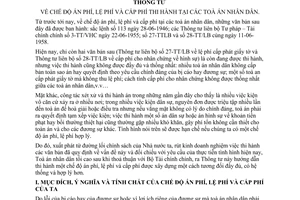 Thông Tư 40-TATC án phí lệ phí cấp phí thi hành toà án nhân dân