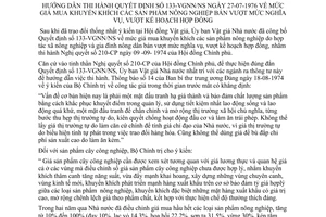 Thông tư 562-VgNN/NS mức giá mua khuyến khích sản phẩm nông nghiệp bán vượt mức nghĩa vụ, vượt kế hoạch hợp đồng hướng dẫn Quyết định 133-VgNN/NS