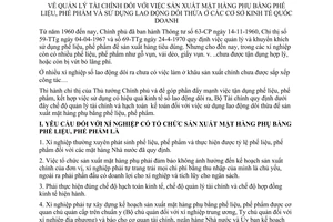 Thông Tư 13-TC/CNXD quản lý tài chính sản xuất mặt hàng phụ bằng phế liệu, phế phẩm sử dụng lao động dôi thừa cơ sở kinh tế quốc doanh