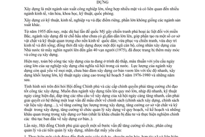 Nghị quyết 136-CP tăng cường tổ chức, phân công quản lý và cải tiến quản lý xây dựng