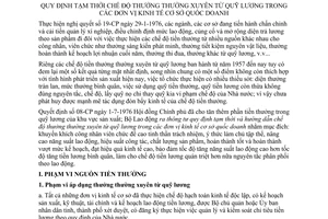 Thông Tư 13-LĐ_TT tạm thời chế độ thưởng thường xuyên quỹ lương đơn vị kinh tế cơ sở quốc doanh