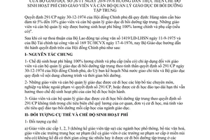 Thông tư 26-TT hướng dẫn chế độ sinh hoạt phí giáo viên cán bộ quản lý giáo dục bồi dướng tập trung