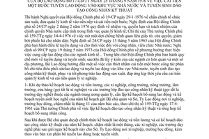 Thông tư 17-LĐ/TT cải tiến tuyển lao động khu vực Nhà nước tuyển sinh đào tạo công nhân kỹ thuật