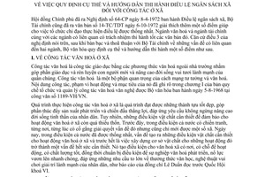 Thông tư 1762-VH/TV hướng dẫn Điều lệ ngân sách xã đối công tác xã