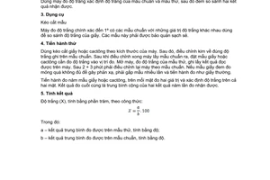Tiêu chuẩn Việt Nam TCVN 1865:1976 về Giấy và cáctông - Phương pháp xác định độ trắng do Ủy ban Khoa học và Kỹ thuật Nhà nước ban hành