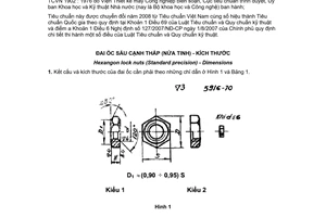 Tiêu chuẩn quốc gia TCVN 1902:1976 về Đai ốc sáu cạnh thấp (nửa tinh) - kích thước