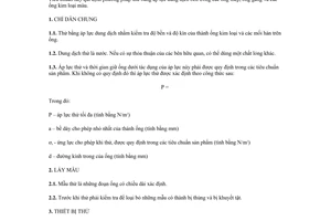 Tiêu chuẩn Việt Nam TCVN 1832:1976 về Ống kim loại - Phương pháp thử bằng áp lực dung dịch do Ủy ban Khoa học và Kỹ thuật Nhà nước ban hành