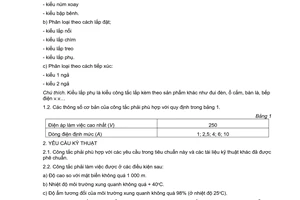 Tiêu chuẩn Việt Nam TCVN 1834:1976 về Công tắc do Ủy ban Khoa học và Kỹ thuật Nhà nước ban hành