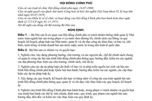 Nghị định 02-CP quy định nhiệm vụ, quyền hạn và tổ chức bộ máy của Bộ Hải sản