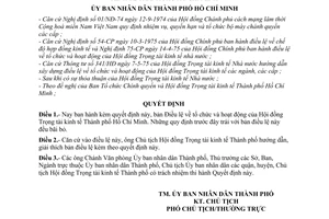 Quyết định 08/QĐ-UB-TC bản Điều lệ tổ chức hoạt động Trọng tài kinh tế