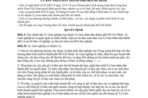 Quyết định 08/QĐ-UB-TC thành lập Ty Lâm nghiệp thành phố Hồ Chí Minh