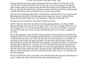 Quyết định  55-TTg  đi lại giữa 2 miền Nam  Bắc