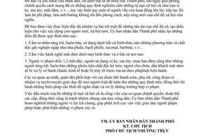 Thông cáo 03/TC-UB bài trừ tệ nạn xã hội cũ