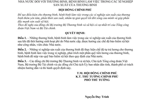 Quyết định 73-CP  áp dụng chế độ BHXH CNVC Nhà nước với thương,bệnh binh làm việc trong các xí nghiệp sản xuất của thương binh