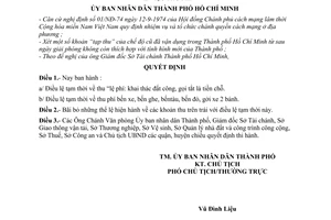 Quyết định 294/QĐ-UB thu phí