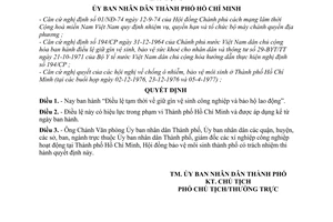 Quyết định 325/QĐ-UB điều lệ tạm thời về giữ gìn vệ sinh công nghiệp và bảo hộ lao động