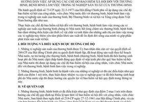 Thông tư liên bộ 46-TT/LB hướng dẫn chế độ bảo hiểm xã hội thương binh bệnh binh xí nghiệp sản xuất thương binh