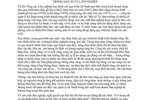 Chỉ thị 19-LN/KL tăng cường thực hiện quy trình kỹ thuật kinh doanh rừng sản xuất lâm nghiệp