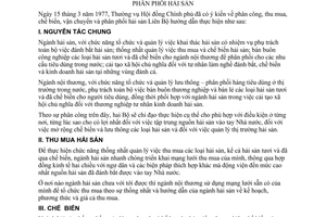 Thông tư liên bộ 03-TT/LB hướng dẫn phân công thu mua chế biến vận chuyển phân phối hải sản