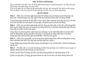 Quyết định 250-TTg chế độ đối với diễn viên