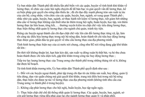 Công văn 1293/UB tình hình khó khăn lương thực