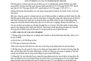 Thông tư 260-TTg sửa đổi quy định quản lý hạch toán tài sản cố định xí nghiệp quốc doanh