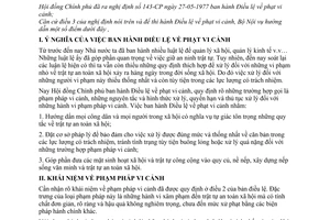 Thông tư 03-TT/BNV hướng dẫn Điều lệ về phạt vi cảnh