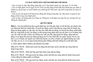 Quyết định 395/QĐ-UB  chế độ báo cáo thống kê về lao động tiền lương và lao động xã hội