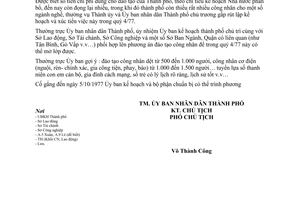 Chỉ thị 53/CT-UB gấp rút đào tạo công nhân một số ngành nghề