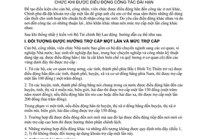 Thông tư 18-LĐ/TT thi hành khoản trợ cấp một lần cán bộ, công nhân, viên chức được điều động công tác dài hạn