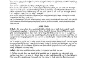 Nghị định 275-CP tổ chức bộ máy quản lý nông nghiệp