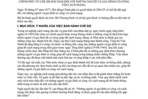 Thông tư 16-TBXH chế độ đãi ngộ người gia đình có công cách mạng hướng dẫn quyết định 208-CP