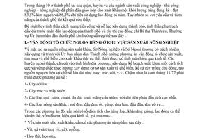 Thông tri 16/UB vận động tổ chức phong trào sản xuất cho xuất khẩu quy mô lớn