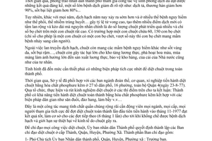 Chỉ thị 62/CT-UB tổ chức diệt chuột toàn thành Hồ Chí Minh