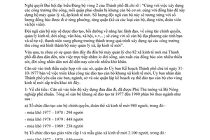 Chỉ thị 67/CT-UB tổ chức phân công đào tạo cán bộ khung xã kinh tế mới mùa khô 1977 – 1978 1978 – 1979 1979 - 1980