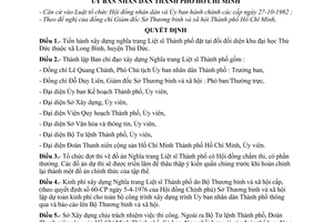 Quyết định 610/QĐ-UB xây dựng nghĩa trang liệt sĩ thành phố