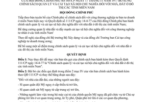 Quyết định 305-CP bổ sung chính sách quản lý cải tạo XHCN đối với nhà, đất đô thị các tỉnh miền Nam