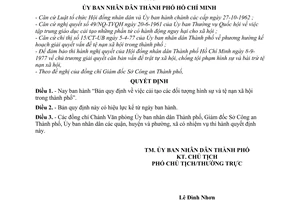 Quyết định 1531/QĐ-UB  cải tạo đối tượng hình sự tệ nạn xã hội trong thành phố