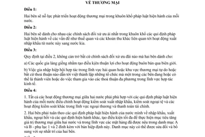 Hiệp định hợp tác thương mại kinh tế  kỹ thuật giữa Việt Nam Thái Lan 1978