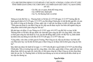 Công văn 17/HT tính thời gian công tác cho Cán bộ viên chức có thời gian giữ chức vụ Ban công an xã