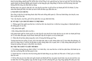 Công văn 03/TC-UB  vận chuyển, mua bán giết mổ heo thành phố Hồ Chí Minh