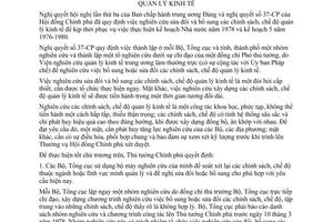 Quyết định 126-TTg  tổ chức nghiên cứu sửa đổi chính sách, chế độ quản lý kinh tế