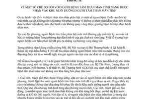 Thông tư 06-TBXH chế độ người bệnh tâm thần mãn tính nặng nhận vào khu nuôi dưỡng người tâm thần mãn tính