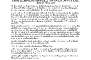 Chỉ thị 175-TTg thi hành chế độ hợp đồng kinh tế hai chiều tổ chức kinh tế Nhà nước nông dân người làm nghề rừng nghề cá nghề muối