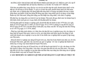 Thông tư 03-TC/CNXD hướng dẫn chế độ phân phối lợi nhuận trích lập quỹ xí nghiệp áp dụng cả nước năm 1977