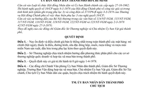 Quyết định 387/QĐ-UB  bình ổn,điều chỉnh giá bán lẻ hàng tiêu dùng