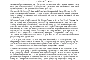 Thông tư 09/TT-UB những quy định trong quan hệ với các cơ quan nước ngoài người nước ngoài