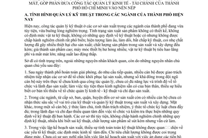 Chỉ thị 23/CT-UB khắc phục tình trạng tùy tiện buông lỏng quản lý kỹ thuật tăng cường công tác đưa kinh tế tài chính TP.HCM vào nền nếp